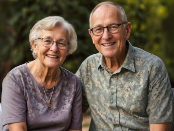Smiling senior couple enjoying companionship, highlighting senior home care in Hamilton with personalized elderly care services.